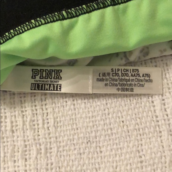 NWT VS Pink Sports Bra Neon Green - S - Picture 4 of 4